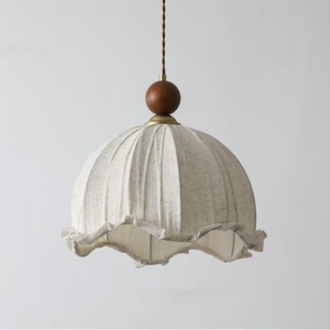 Nordic Wabi Sabi fiore lampadario Vintage E27 <span class=keywords><strong>lampada</strong></span> regolabile altezza <span class=keywords><strong>paralume</strong></span> ovale <span class=keywords><strong>in</strong></span> cotone canapa <span class=keywords><strong>tessuto</strong></span> di lino per - Product Image 5