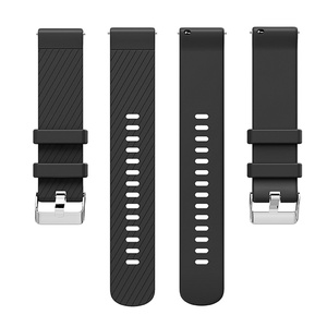 <span class=keywords><strong>Bracelet</strong></span> de <span class=keywords><strong>montre</strong></span> de sport en silicone, 20 mm, boucle à tête plate universelle, pour hommes et femmes, compatible avec Huami <span class=keywords><strong>Garmin</strong></span> Twill - Product Image 1