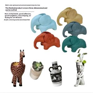 थोक 500 ग्राम नरम डिय मिट्टी के बर्तन हवा सुखाने मॉडलिंग सिरेमिक मिट्टी की परियोजनाओं के लिए पूर्ण सेट उपकरण पेंट निर्देश के साथ - Product Image 4