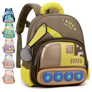 Nuovo stile per bambini impermeabile <span class=keywords><strong>zaino</strong></span> escavatore leggero cartone animato scuola materna borsa camion auto per ragazzi - Product Image 1