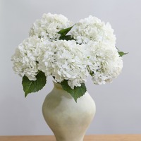 Bunga Hydrangea 3D Real Touch, Bunga Tiruan Pelembap, Dekorasi Hotel, Seni Floral, Rangkaian Pernikahan, Bunga Buatan
