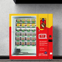 Distributeur automatique d'ascenseur de convoyeur d'aliments chauds distributeur de repas de boîte de restauration rapide avec fonction SDK four à micro-ondes chauffant