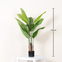 Plante artificielle d'intérieur de 1,2 m à 2,1 m, type Bananier du voyageur ou Oiseau de paradis, pour aménagement paysager et décoration