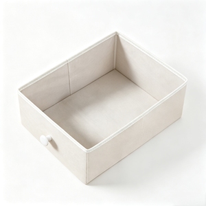 Tiroir de <span class=keywords><strong>rangement</strong></span> pliable en tissu non tissé, simple niveau, capacité 6-10L, 28x39x12.7cm, armoire portable durable pour vêtements et jouets - Product Image 2