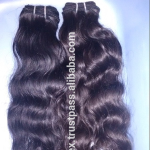 2026 Hot Selling Wavy Virgin Indian <b>Hair</b> Weaving Extensions 4oz/pack <b>6</b>"-32" Natural <b>Color</b> Natural Wave Machine Weft - Product Image 1