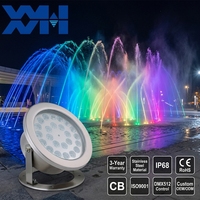 Projecteur LED RGBW IP68 étanche en acier inoxydable 316L pour aménagement paysager, éclairage de piscine et fontaine, 12V/24V, DMX512, 2700-7000K