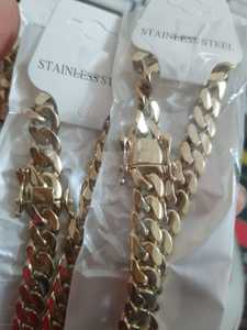 Gioielli Cubani HipHop, Collana a Catena Sottile Placcata in <span class=keywords><strong>Oro</strong></span> 14K, Stile Miami Cuban Link, Collana Monaco - Product Image 2