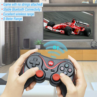 Manette de Jeu Sans Fil 3.0 Terios T3/X3 pour PS3/Smartphone Android Tablette PC Avec Support TV Box T3+ Télécommande Support BT