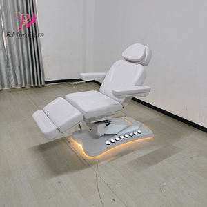 Table de massage de beauté électrique moderne à 4 moteurs rotatifs, lit de spa, lit de cils avec commande au pied, adapté aux hôtels haut de gamme - Product Image 1