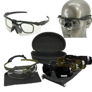 <span class=keywords><strong>Lunettes</strong></span> de tir de chasse tactique avec 4 lentilles interchangeables Protection des yeux à fort impact - Product Image 1
