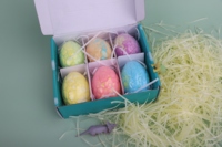 Lot de 6 jouets surprise 80g pour enfants dinosaures pour le bain à l'intérieur de bombes de bain en forme d'oeuf coffret cadeau
