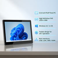 Mobixtech PPC15 IP65 PC Industrial Resistente con Pantalla Táctil, Intel N5100 Sin Ventilador, PC Todo en Uno Integrado, 8GB RAM/128GB HDD, Montaje en Pared