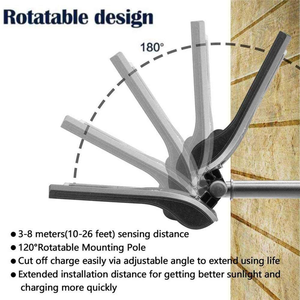 ソーラー回転モーションセンサーウォールライト 36 LED 屋外ガーデンヤード防水ウォールランプ - Product Image 2