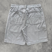 Shorts cargo LARSUR personnalisés en coton délavé et nylon ripstop, coupe ample, jambe large, style skate, capri, ou jean court de type jorts