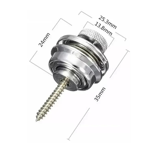Straplock de sécurité pour guitare électrique, 3 couleurs, tête plate - Product Image 5