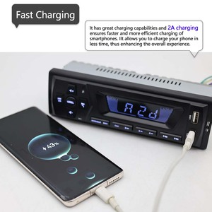 Giá thấp LCD 2USB carkit <span class=keywords><strong>FM</strong></span> <span class=keywords><strong>Transmitter</strong></span> sạc nhanh Car <span class=keywords><strong>Stereo</strong></span> <span class=keywords><strong>Receiver</strong></span> 1 DIN Car MP3 Máy nghe nhạc - Product Image 5