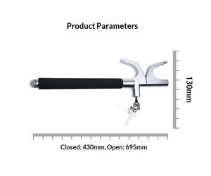 Antivol en acier en forme de U pour volant de voiture avec 3 clés, verrou de ceinture de sécurité 69 cm, compatible avec camions, SUV, fourgonnettes, camping-cars - Product Image 5