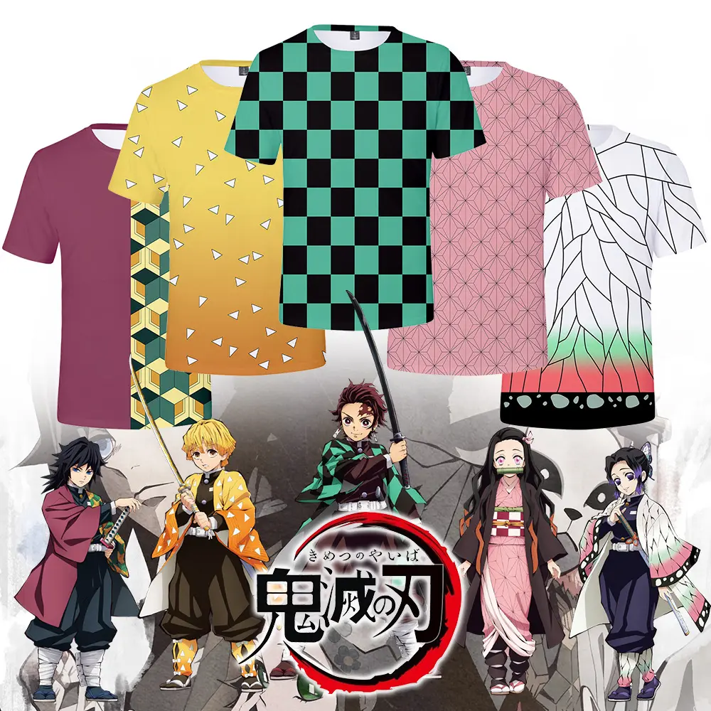 Adults Kids T-shirt Hot Anime Slayer Kamado Tanjirou Nezuko Tomioka Giyuu Tee T Shirt Cosplay Top Tshirt Tees Short Sleeve