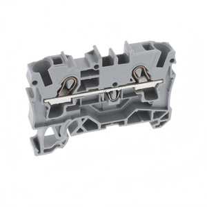 Bloc de jonction traversant WAGO 2004-1201 neuf, 2 conducteurs, 4 mm², à encliquetage, pince à cage, gris - Product Image 1