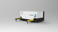 Machine de découpe laser CNC TS-P3015 à plateforme unique, plateforme coulissante grand format, armoire de commande intégrée, régulateur de tension