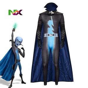 Kostum Cosplay <span class=keywords><strong>Megamind</strong></span> Dewasa Baju Superhero Film Anime dengan Jubah Pakaian Bermain Peran Pesta Karnaval Halloween Pria - Product Image 1