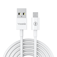 Kabel Pengisian Cepat YooKiE CB1 2.4A 2M TPE USB-A ke Micro-USB dengan Konduktor Tembaga Murni untuk Ponsel & Kamera