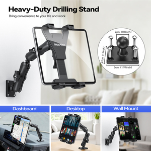 360 độ xe Tablet núi đứng có thể điều chỉnh Tablet kiosk hiển thị Tablet tường chủ cho <span class=keywords><strong>iPad</strong></span> 7-10.9" - Product Image 2