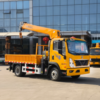 Grue de chargement Xinguo de qualité fiable, 6,5 tonnes, avec flèche télescopique, caisse de chargement, moteur, boîte de vitesses, pompe, système entièrement hydraulique pour