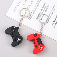 Mini console de jeu en PVC, porte-clés, classique rouge et noir, cadeau pour enfants
