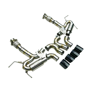 <span class=keywords><strong>Pour</strong></span> Chevrolet Corvette C8 Z06 <span class=keywords><strong>2023</strong></span>+ LT6 5.5L V8, système d'échappement cat-back à soupapes en acier inoxydable avec silencieux et quatre sorties - Product Image 1