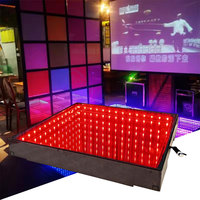 Piste de danse LED interactive professionnelle 3D à effet miroir infini pour scène, mariage et discothèque