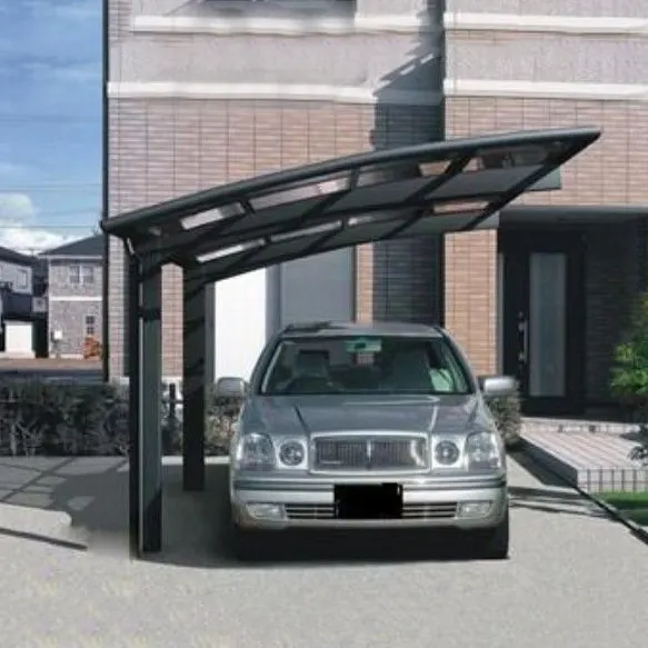 Aluminum pergola car parking shelter with polycarbonate roof for simple garage