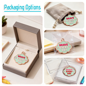 Collane con Ciondolo Personalizzato con Citazioni Ispirazionali, Gioielli con Parole Motivazionali Incise, Accessorio Moda in Lega Metallica, Campione <span class=keywords><strong>7D</strong></span>, Produzione in Serie 15D - Product Image 6