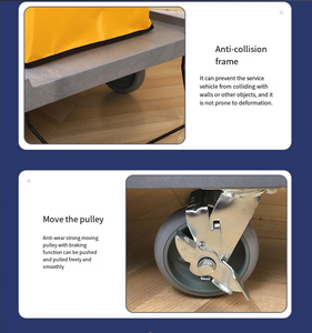 <strong>Portable</strong> Multi-Functional Cleaning <strong>Cart</strong> Durable Plastic Simple Style Service <strong>Cart</strong> For Property Mall &amp; Hotel Cleaning Chartering - Product Image 5