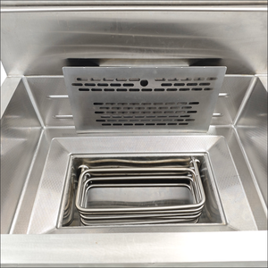 <span class=keywords><strong>Friteuse</strong></span> <span class=keywords><strong>électrique</strong></span> commerciale verticale 55L avec panier, couvercle et robinet de vidange d'huile, conception économe en huile pour grandes cuisines de restauration - Product Image 6