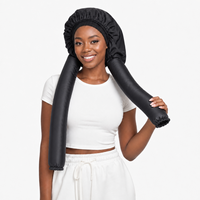 Bonnet de nuit en soie filée double tube avec logo personnalisé, 26 pouces, extra long, pour tresses et dreadlocks