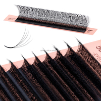 DAMMAN Extensions de cils 5D effet naturel 0.07 D Mix 8-15 Russian Lashes Premade Fans Faux cils pour professionnels
