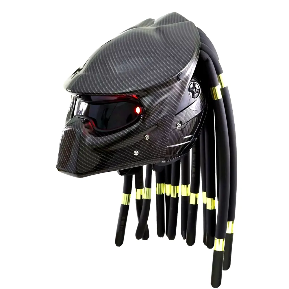 Helm serat karbon Predator-perlengkapan motor Premium UNTUK keamanan & gaya utama