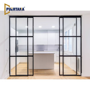 Piazza-puerta de estilo Industrial con marco de Metal y aluminio, estilo Art Deco, Loft, deslizante, telescópico - Product Image 4