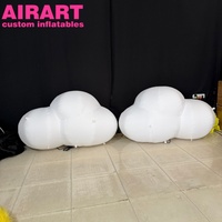 Décorations avec logo imprimé, nuages gonflables. Accessoires de nuages gonflables blancs pour l'affichage
