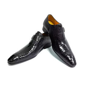 Zapatos de boda personalizados hechos a mano para hombre, zapatos casuales con hebillas metálicas, zapatos de vestir y Oxfords con estampado de serpiente que realzan la estatura. - Product Image 3