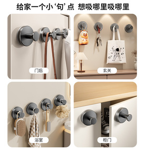 Ganchos de pared con ventosa, redondos, pulidos, sin perforaciones, para entrada, almacenamiento de llaves, sombreros, ropa, organizador - Product Image 4