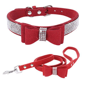 Collar de perro brillante con lazo de diamantes de imitación para perros pequeños | Collar ajustable lindo y ostentoso para mascotas para <span class=keywords><strong>Chihuahua</strong></span> y cachorros - Product Image 4