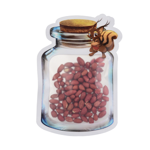 Bags For Snacks Nuts Soybeans Mason Jar Zipper Bag Resealable Custom Bottle Ziplock Sealing Plastic Package Pe Gravure Printing