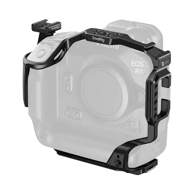 EOS R1 Full Cage for Canon EOS R1 with Arca-Swiss Quick Release Plates for DJI RS 4 / RS 4 Pro Gimbals with ARRI Holes