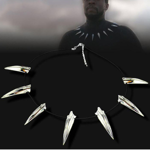 Mayorista Película Cosplay Colgante Collar <span class=keywords><strong>Pantera</strong></span> <span class=keywords><strong>Negra</strong></span> Garra Dientes Colgante Collar Hip Hop punk gargantilla collar Joyería Regalo - Product Image 2