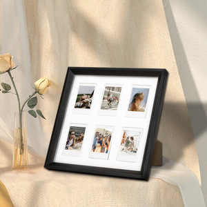 Cornice Fotografica Quadrata in Legno Stile Retrò, Universale <span class=keywords><strong>3</strong></span>/5/6 Pollici, da Appendere o da Tavolo - Product Image 3