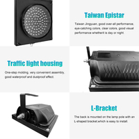 BOSUN LED Mobile Traffic Signal Led Solar Powered Intelligent Controller Portable Temporary Traffic Light
