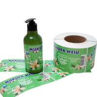 Produits d'huile capillaire marque privée personnalisé CMJN rouleau d'impression étiquettes étanches autocollants pour bouteilles en plastique
