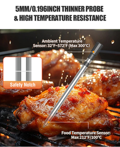 <span class=keywords><strong>LCD</strong></span> hiển thị có thể sạc lại pin App bluetooth không dây Kỹ Thuật Số lò thịt nhà bếp Nhiệt kế thực phẩm với không thấm nước thăm dò - Product Image 6